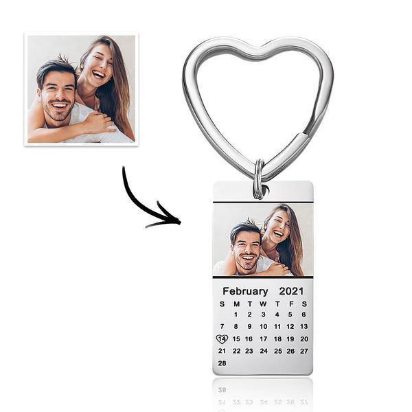 Custom Special Date Keyring With Photo
