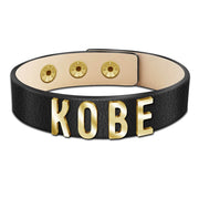 Custom leather bracelet For men With Name