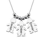Engraved Kids Charms Necklace For Mom With Children's Names - Unique Executive Gifts