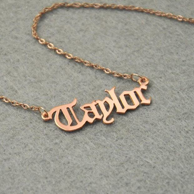 Old English Style Name Necklace - Unique Executive Gifts