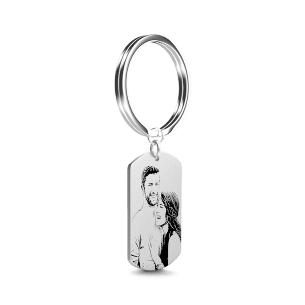Picture Keychain For Christmas Gift- Custom With Photo, Words - Unique Executive Gifts
