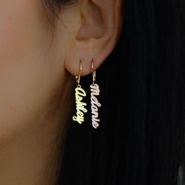 Personalized Gold Name Earrings For Women - Unique Executive Gifts