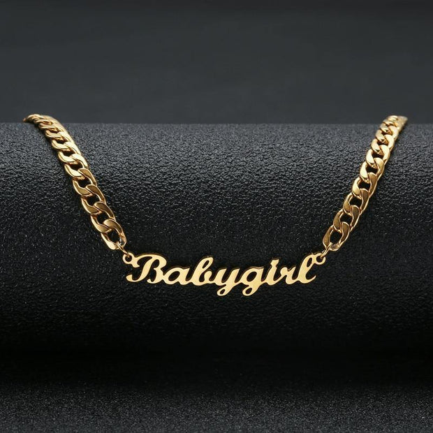 Custom Name Necklace In 18k Gold Plated - Unique Executive Gifts