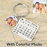 Personalized Calendar Keychain With Picture And Special Date
