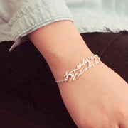 Personalized Signature Bracelets Names Pendant Anklets