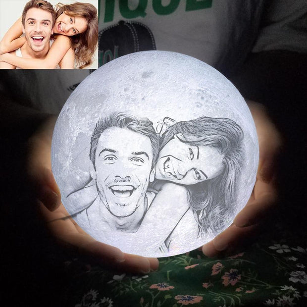 Personalized 3D Photo Printed Moon Light-FCC Certified