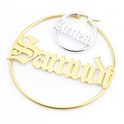 Custom Name Earrings Stainless Steel Hoops For Women - Unique Executive Gifts