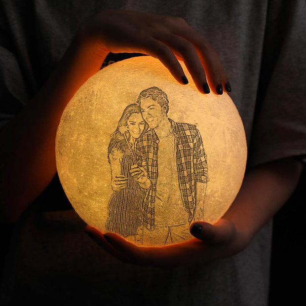 Custom 3D Photo Printed Moon Light Gift For Christmas