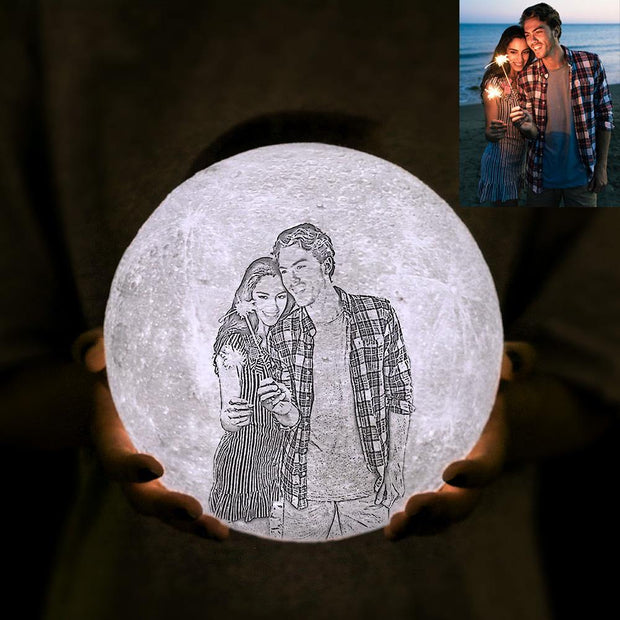 Mother's Day Gifts Custom 3D Photo Printed Moon Light