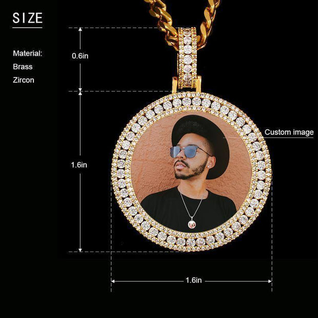 3D Photo Medallion Pendant Necklace