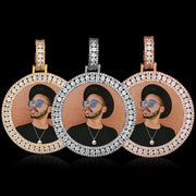 3D Photo Medallion Pendant Necklace