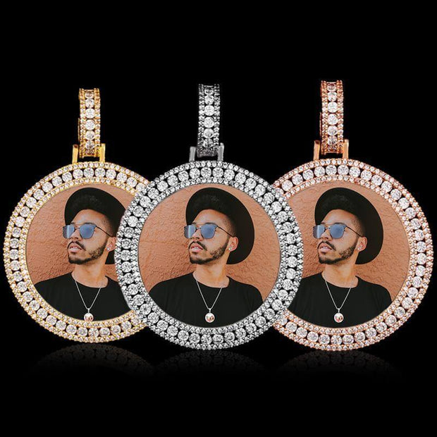 3D Photo Medallion Pendant Necklace