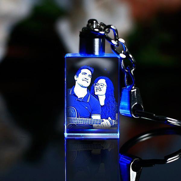 Laser Engraved Photo Keychain