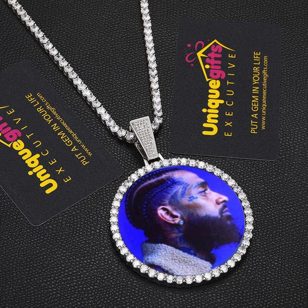 Personalized Photo Medallions Necklace For Men - Unique Executive Gifts