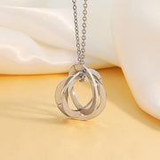 925 Sterling Silver Personalized Engrave Russian Circle Necklace - Unique Executive Gifts