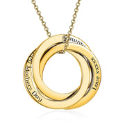 925 Sterling Silver Personalized Engrave Russian Circle Necklace - Unique Executive Gifts