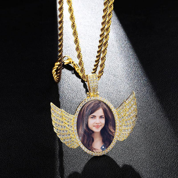 Picture necklace with wings - Angel wing necklace - Unique Executive Gifts