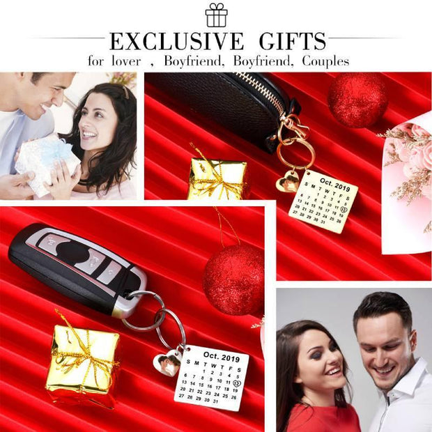 Personalized Calendar keychain Anniversary Gifts