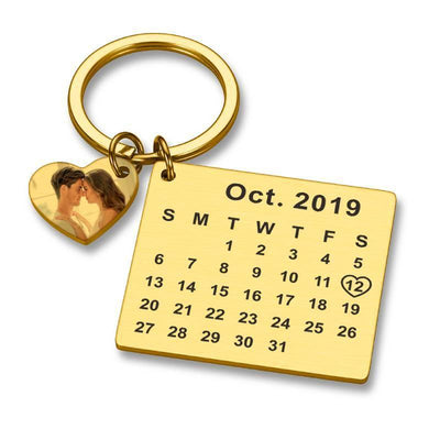 Personalized Calendar keychain Anniversary Gifts
