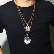 Chain With Picture Pendant Necklace 