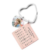 Personalized Calendar Keychain With Photo And Special Date