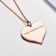 Custom Heart Necklace With Picture Engraved For Women - Unique Executive Gifts