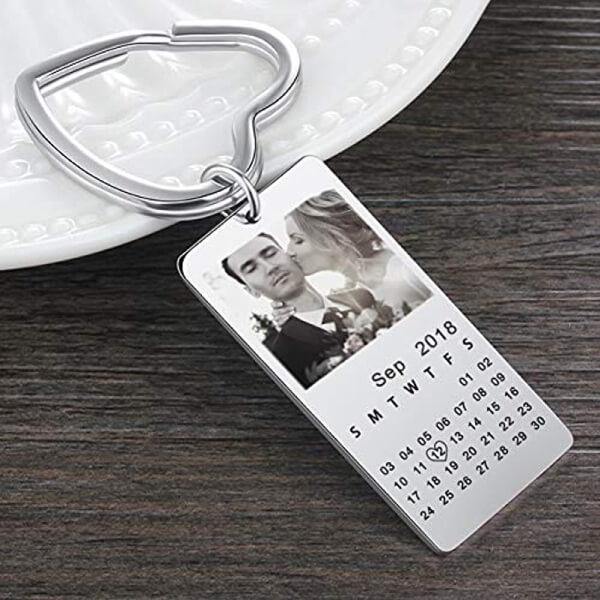 Custom Photo Calendar Keychain