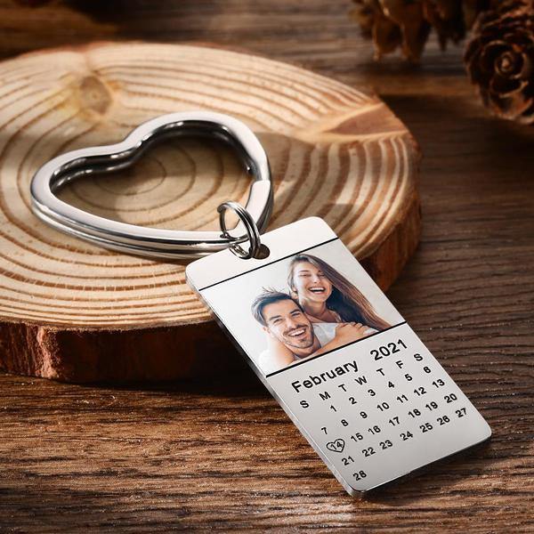 Custom Special Date Keyring With Photo