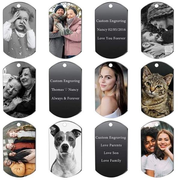 Personalized Photo Keychains-Engrave Your Photos, Letters