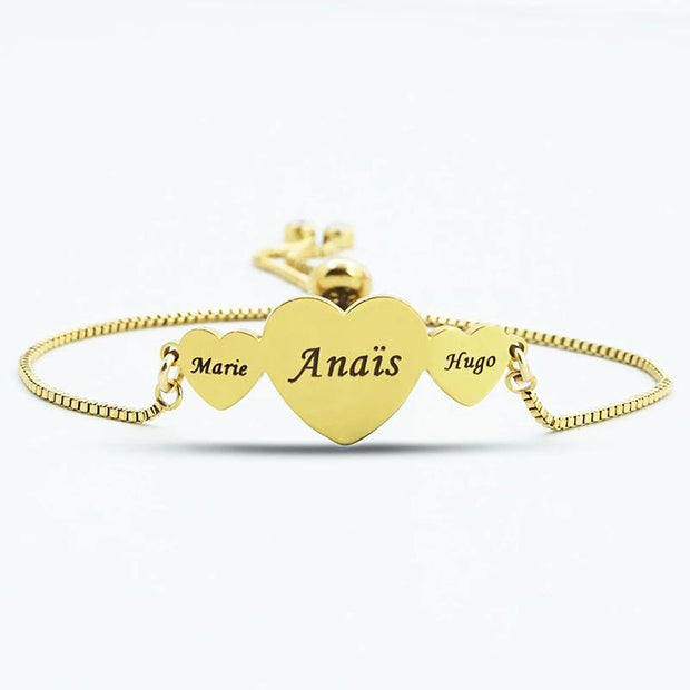 Custom Kids Names Bracelet For Mom, Children's Names Bangle Bracelets - Unique Executive Gifts