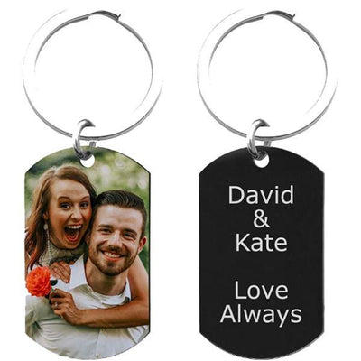 Personalized Photo Keychains-Engrave Your Photos, Letters