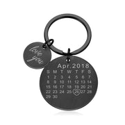 Custom Special Date Calendar Keychain Anniversary Gifts For Him - Unique Executive Gifts