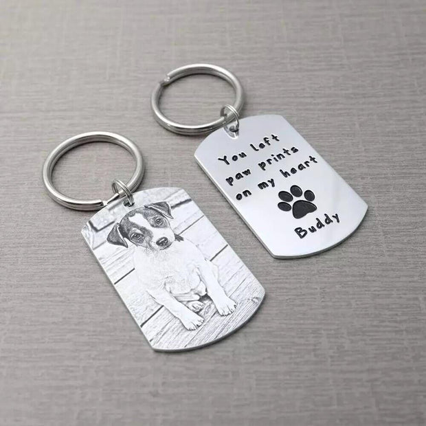 Pet memorial keychain with picture