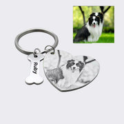 Custom dog tags remembrance keychain