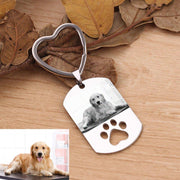 Custom Dog Tags photo Paw keychain