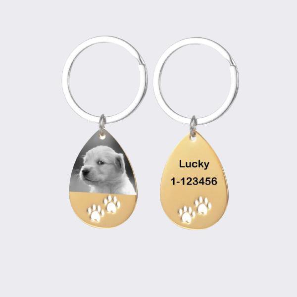 Dog Tag Keychain With Photo