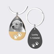 Dog Tag Keychain With Photo