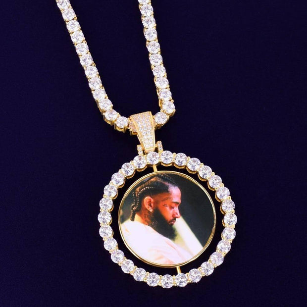 Double Sided Photo Pendant Necklace