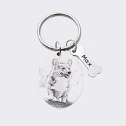 Engraved Dog Tags Memorial Keychain