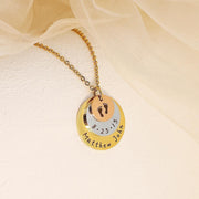 First Time Mom Gifts - Footprints Necklace with Name And Date - Unique Executive Gifts