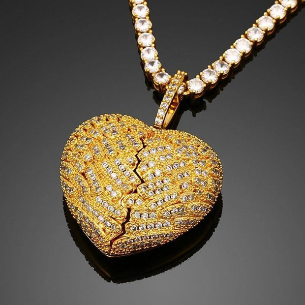 Gold Heart Locket Necklace With Picture Inside - Unique Executive Gifts