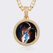 14k gold Picture necklace for men