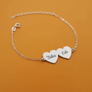Engraved Family Members Nameplate Charm Bracelets - Unique Executive Gifts