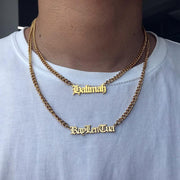 Custom 18K Gold Plated Name Necklace For Men And Women - Unique Executive Gifts