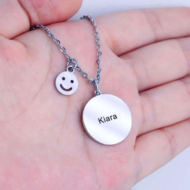 Personalized Baby Footprints Mom Necklace - Unique Executive Gifts