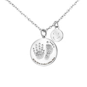 Personalized Baby Footprints Mom Necklace - Unique Executive Gifts