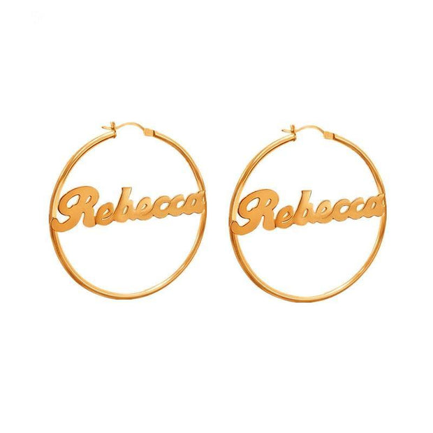 Personalized Name Hoop Earrings For Women - Unique Executive Gifts