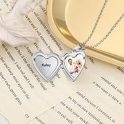 Custom Heart Locket Necklace With Picture Inside For Women - Unique Executive Gifts