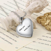 Custom Heart Locket Necklace With Picture Inside For Women - Unique Executive Gifts