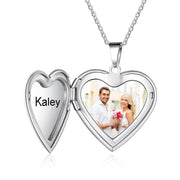 Custom Heart Locket Necklace With Picture Inside For Women - Unique Executive Gifts